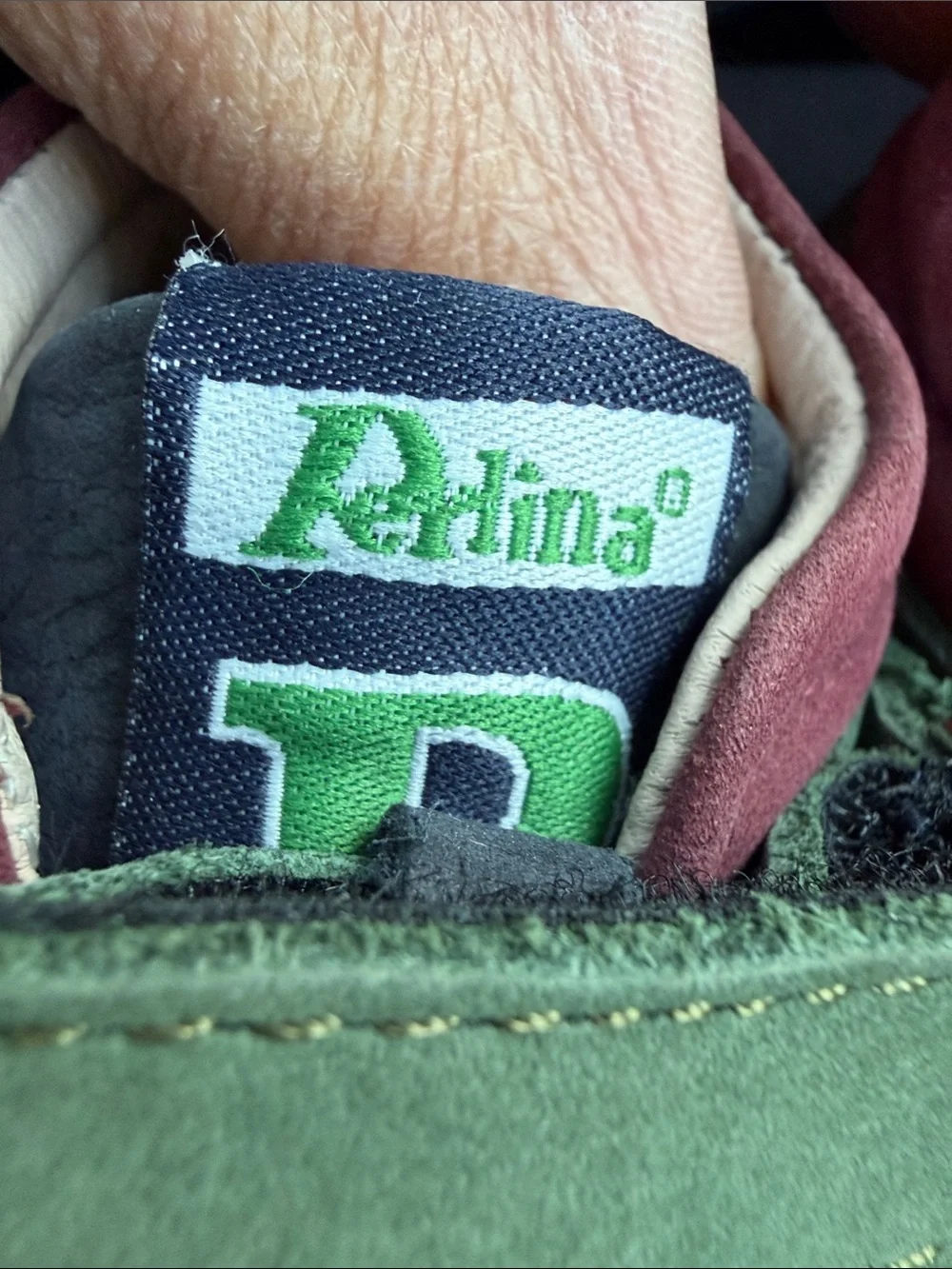 Perlina Orthopedic first walking shoes  Green and Navy Velcro Sneakers